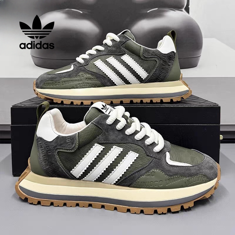 Ρετρό και αθλητικά παπούτσια Adidas από φυσικό δέρμα