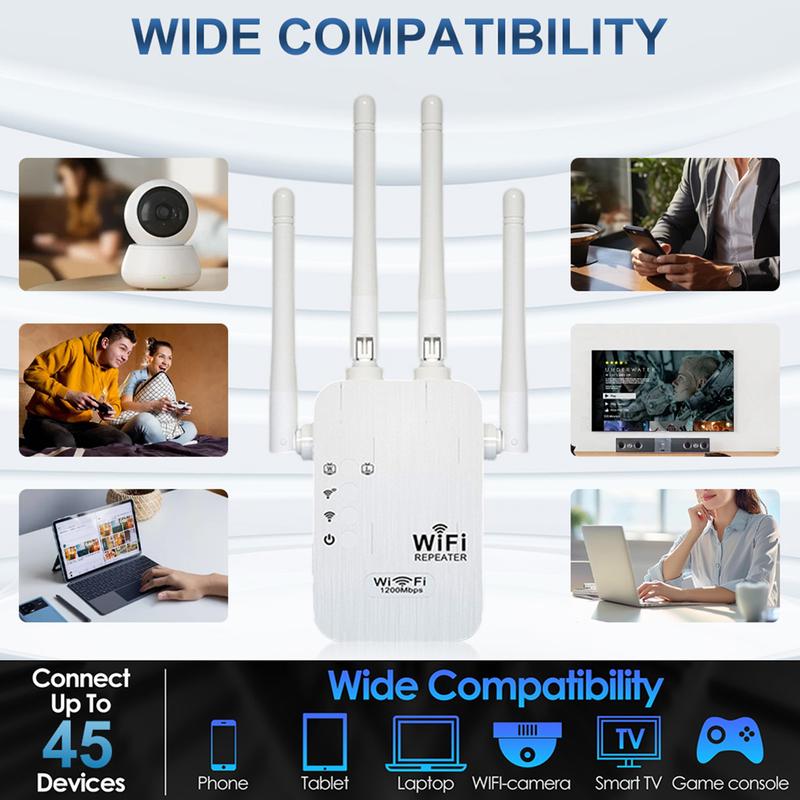🔥Καυτή προσφορά 2026 🎁Επεκτατήρας WiFi διπλής ζώνης 1200Mbps (5GHz/2.4GHz) που καλύπτει 10.000 τετραγωνικά πόδια και 50 συσκευές