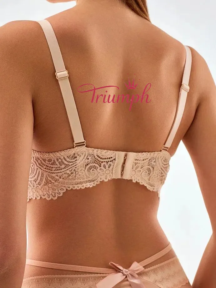 Triumph® 5 τεμάχια.💖50% έκπτωση✨Σουτιέν με δαντέλα για μεγάλα μεγέθη, βαθύ σχήμα V [65A-120H]