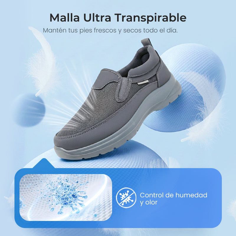 👟Ανδρικά παπούτσια Orthotic Slip-On που αναπνέουν - Memory Foam για καθημερινή άνεση 🏃‍♂️💨
