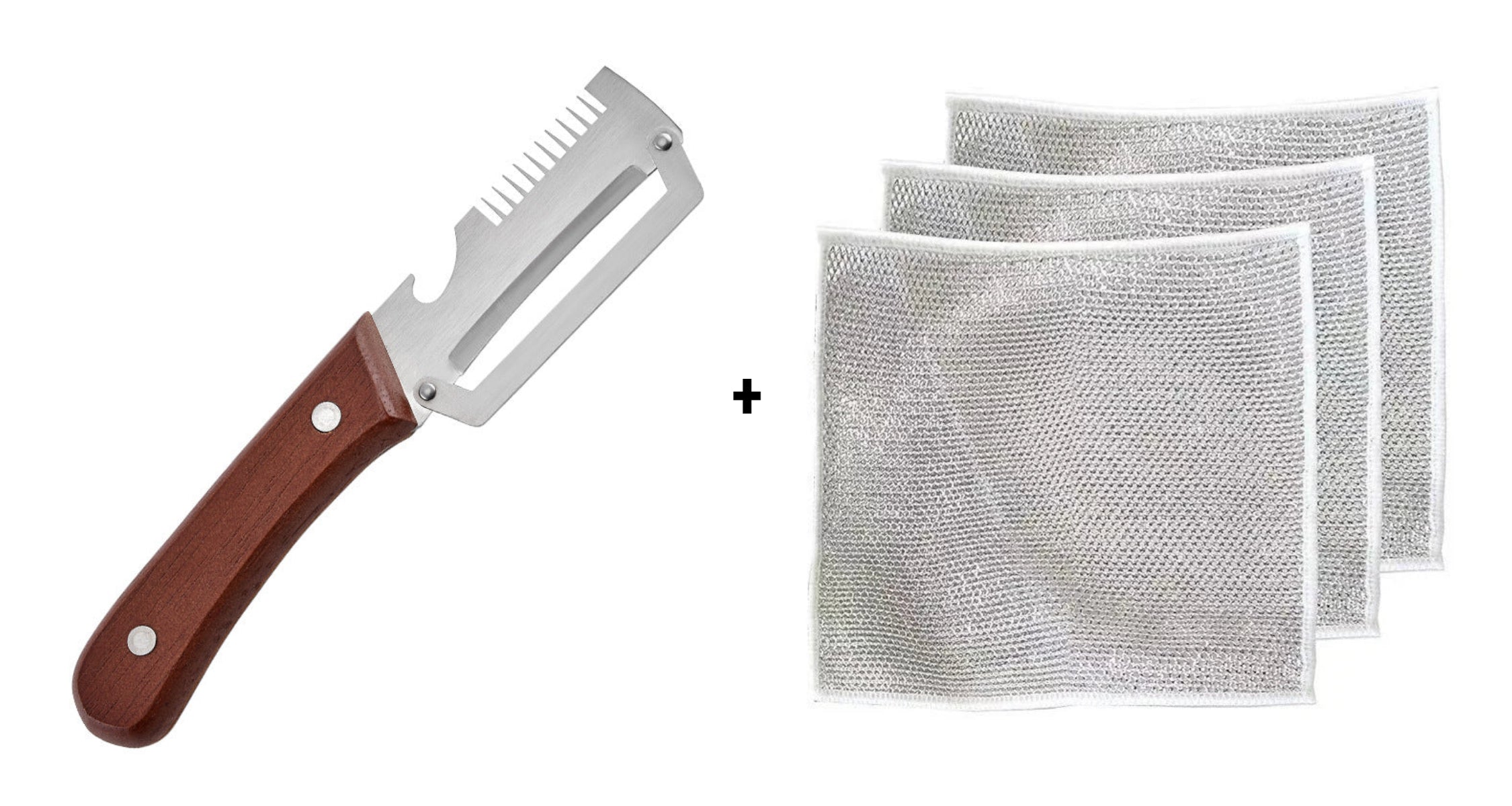 🔪 Σετ μαχαιριών κουζίνας 3 σε 1, από ανοξείδωτο ατσάλι, κοφτερά και ανθεκτικά【📦 Με αντικαταβολή】