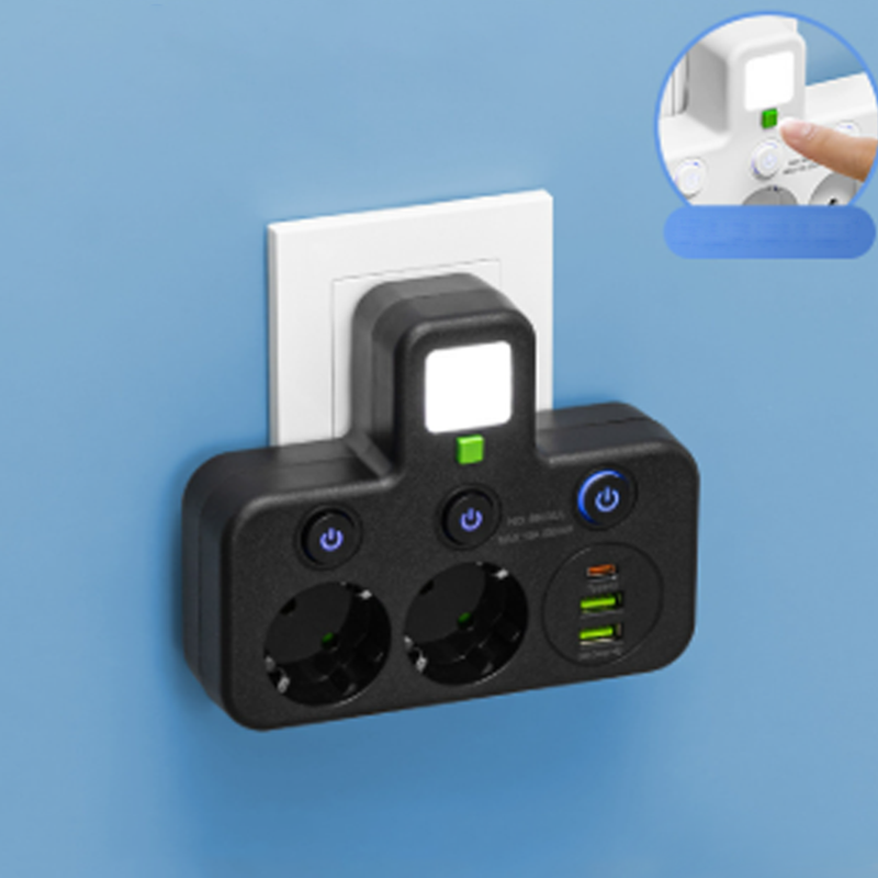 Έξυπνος προεκτατικός με θύρες USB (ευρωπαϊκό βύσμα)