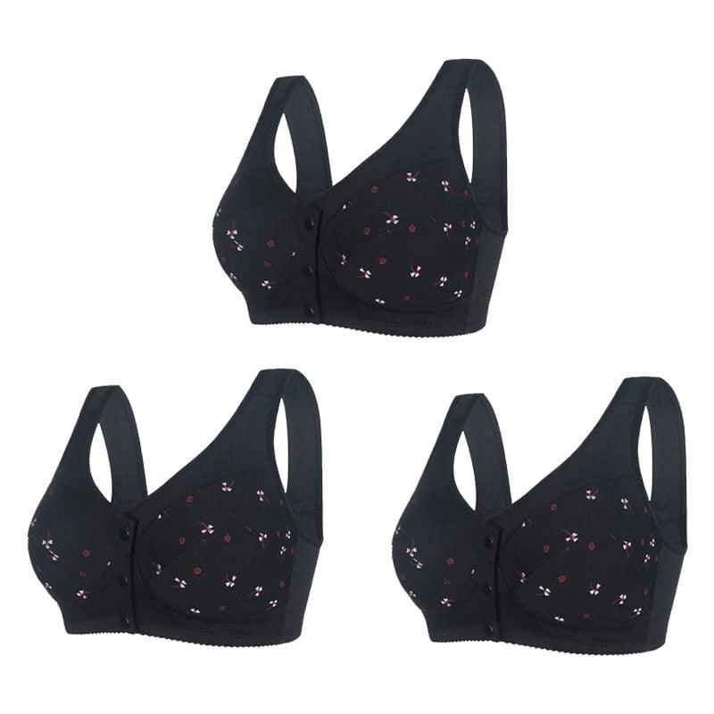 3 τεμάχια μόνο με 49€ 🔥Σχεδιασμός για Senior Μπροστινό κλείσιμο βαμβακερό σουτιέν