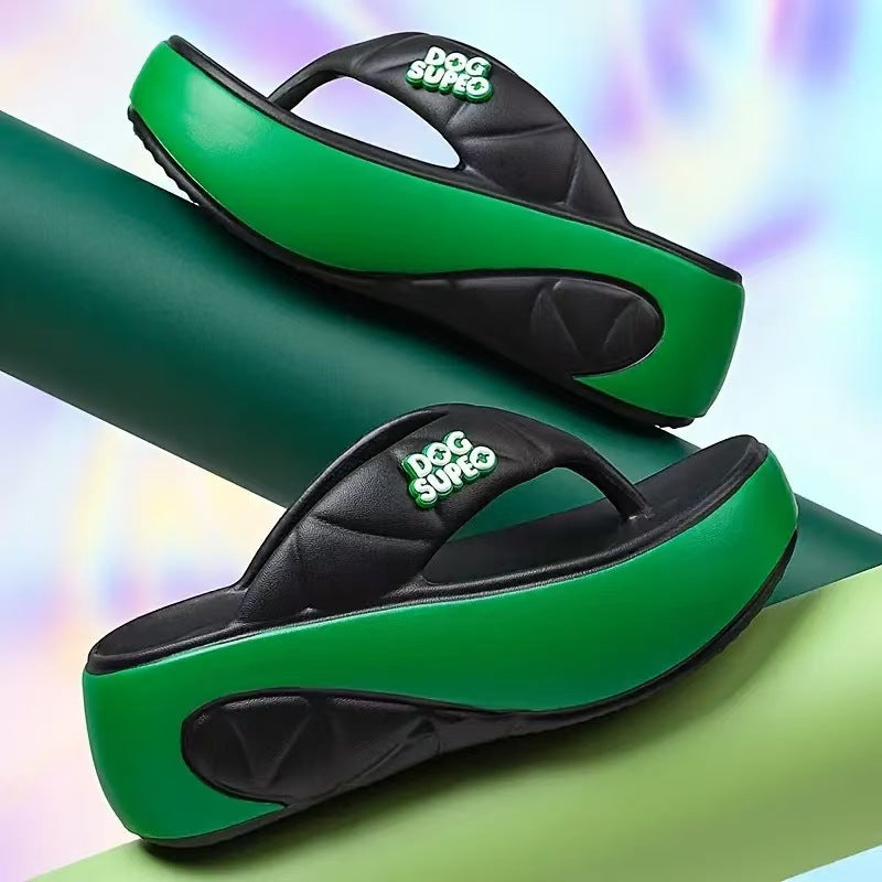 Γυναικεία καλοκαιρινά συγκρουόμενα χρώματα μαλακό πάτο σαγιονάρες